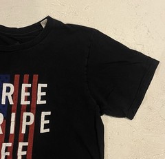 Adidas Go-To Tee Shirt Three Stripe Life Mens M Black USA American Flag