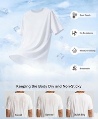 Men’s Running Shirts Quick Dry Lightweight Breathable Cooling Short Sleeve T-…