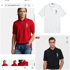 Polo Ralph Lauren Custom Fit Big Pony Mesh Polo Cotton Tshirts Navy color Medium
