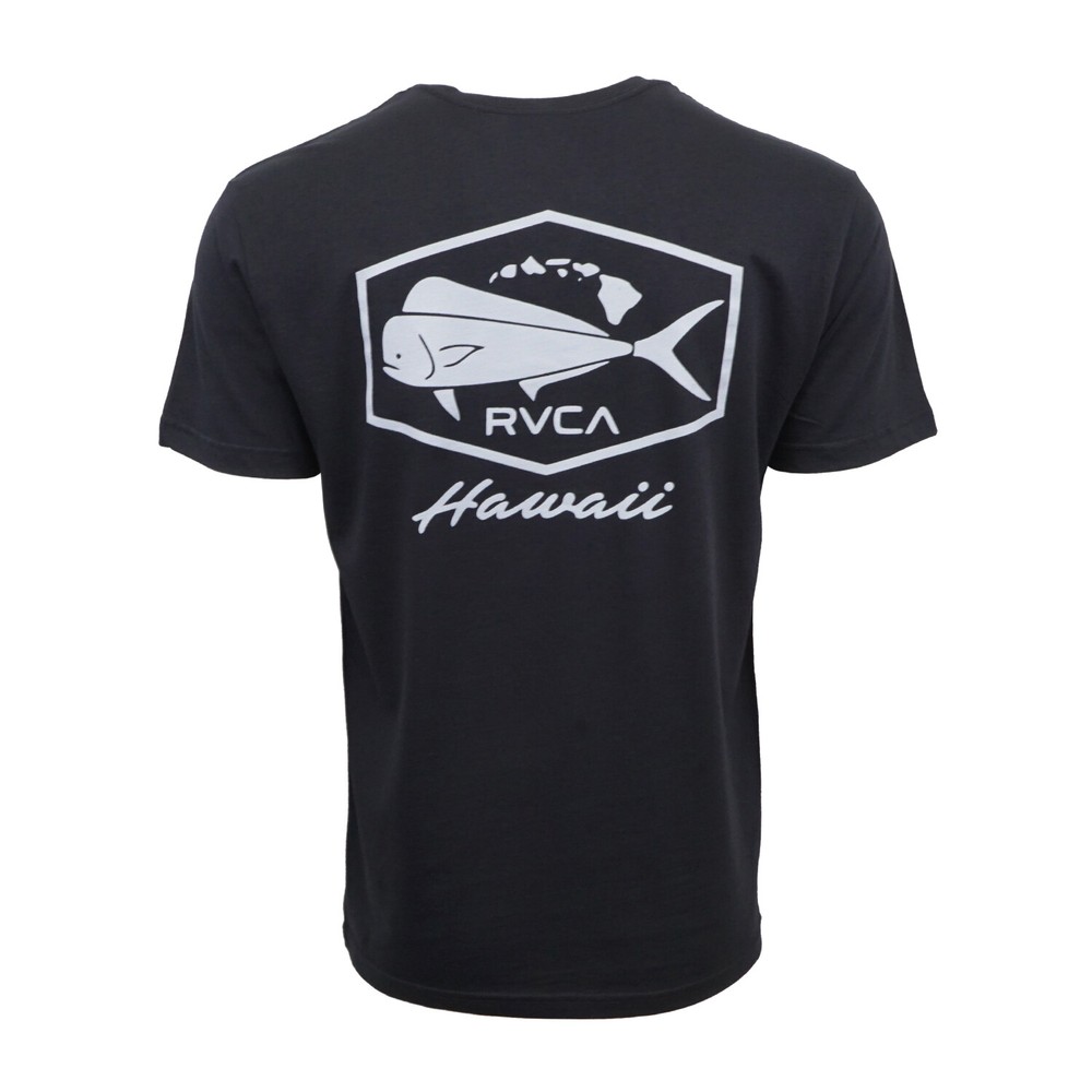 RVCA HAWAII ISLAND MENS MAHI T SHIRT BLACK