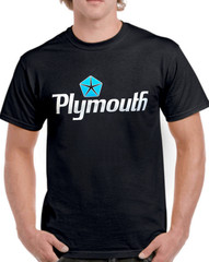 Classic Plymouth Logo 100% Cotton T-Shirt – 426/Hemi/Mopar/440/383/Muscle