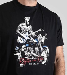 D555 Duke Big Mens T-Shirt Rhythm and Rides Motorbike Print 2XL-6XL (601808)