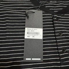 Good Counsel Wanzer Henley Long Sleeves Black T-Shirt 3XL White Stripe Tee NWT