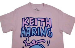 Keith Haring Art Designer T-Shirt Unisex Adult Size Medium Pink 100% Cotton New