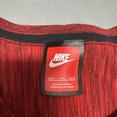 Nike Tech Knit Chest Pocket T-Shirt University Red Black Mens Size 2XL