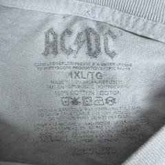 ACDC Shirt Mens Extra Large White Highway To Hell Angus Young Short Sleeve