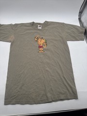 Distressed Vintage Y2K To The Edge Skinny Muscle Man Green Shirt Medium