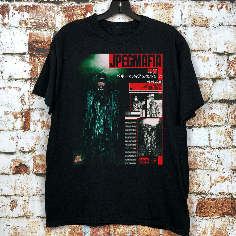 JPEGMAFIA Rapper On Spring Tour 2025 T Shirt Full Size S- 5XL TT556