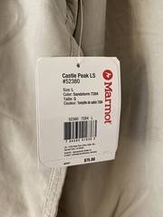 $75 new with tags Marmots shirts men castle peak , size L