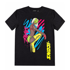 Hudson Outerwear Graphic T-Shirt Icons Black Short Sleeve Mens S