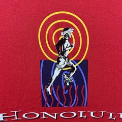 Vintage Nike Honolulu Marathon Shirt Mens XXL Red Running Race 90s Single Stitch