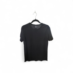 Men’s Black Polyester T-Shirt – Lightweight Breathable Tee – New