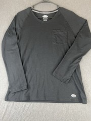 Dickies Temp-iQ Long Sleeve Shirt Black Mens Medium Performance Pocket Tee