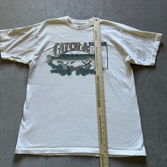 Vintage Galt Sand Catch & Release T Shirt Men L Beige Northern Pike Fishing