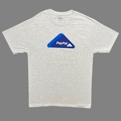 2012 PayPal Here T Shirt Mens Medium M Gray Beefy-T QR Code Corporate Tech Promo