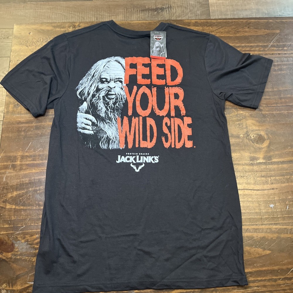 Jack Link’s Sasquatch Feed Your Wild Side Graphic T Shirt Mens Large NWT