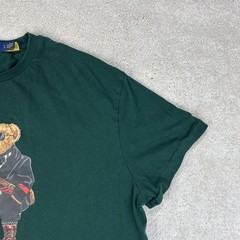 POLO Ralph Lauren Men’s Classic Fit Holiday Ski Polo Bear Dark Green T Shirt L