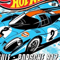 HOT WHEELS 1969 GULF PORCHE 917 / MEN TEE TSHIRT SHORT SLEEVE S-3XL