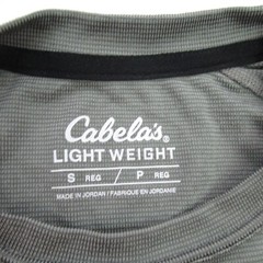 Cabelas Shirt Mens Small Long Sleeve Gray Lightweight Casual Outdoors Workout