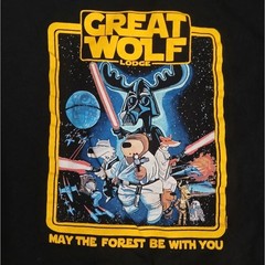 Great Wolf Lodge T-Shirt Mens 2XL Black Star Wars Parody Graphic