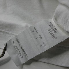 Cedarwood State T Shirt White Casual 100% Cotton Essential Minimalist Size S