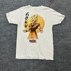 Dragon Ball FighterZ T-Shirt Mens Size M White Goku Graphic Print Cotton Anime