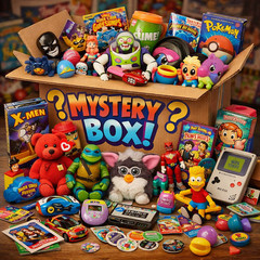90s Mystery Box Vintage Retro Toys Surprise Lot Collectible Nostalgia Bundle