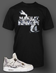 Pro Club Shaka Make It Reign Graphic Sneaker Sport Tee Shirt Match J4 Snakeskin