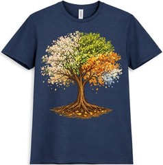 Tree Four Seasons T Shirt Spring Summer Fall Winter Nature Graphic Tee