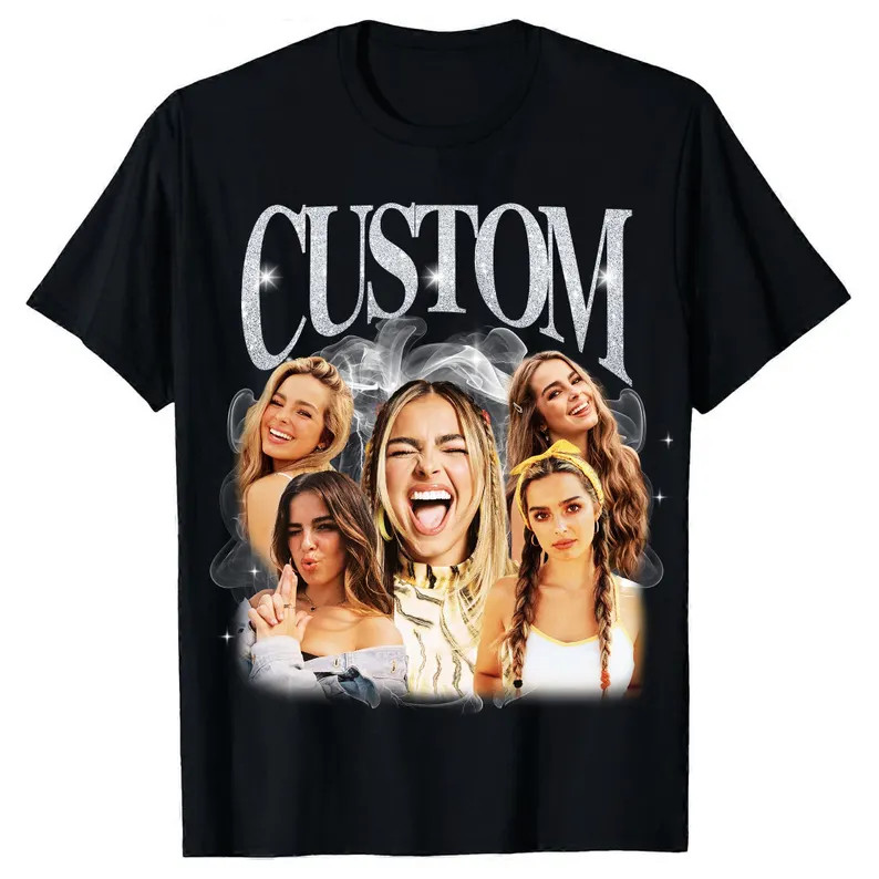 Custom Graphic Photo Vintage Washed Bootleg Shirt Vintage