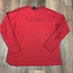 VTG Adidas Long Sleeve T Shirt Mens XL Three Stripe Sleeve Spell Out Thailand