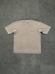 Non Stock Knitting Wear Brown Blank Cotton Pocket Tee T Shirt Size Medium