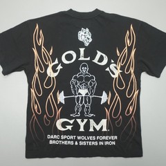 Darc Sport Gold’s Gym On Fire Wolves Premium Tee Men’s Size M Black LCTT001