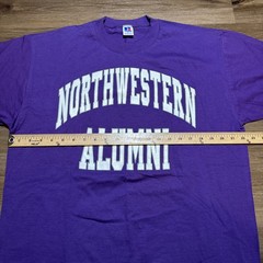 Vintage 90s Russell Athletic Northwestern University Alumni Purple Tee Size XL