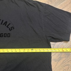 FEAR OF GOD ESSENTIALS HEAVY JERSEY CREWNECK T-SHIRT – JET BLACK SIZE XL