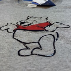 NEW Vintage Disney Winnie the Pooh Plastic Puff Print T-Shirt Size Small NWT
