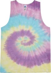 Unisex Tie Dye Tank Top Sleeveless 100% Cotton Summer Beach Shirt Hand Dyed