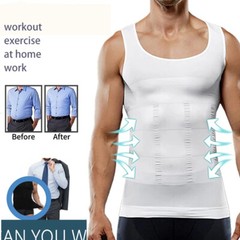 Men Shirt Slimming Body Shaper Gynecomastia Tummy Control Vest Compression Tank