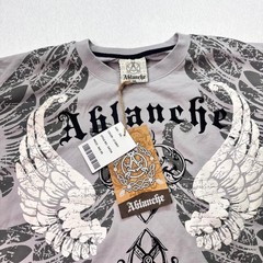 Aflanche Wing Graphic T-Shirt Mens 3XL Gray NWT Embroidered Y2K Streetwear