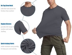 UPF 50+ Men’s Short Sleeve Fishing T-Shirt Outdoor Sport Skin Protection UV Tops