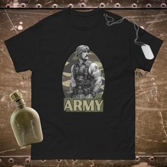 Tom of Finland Style Military Mens Shirt Army Soldier T-shirt Gift