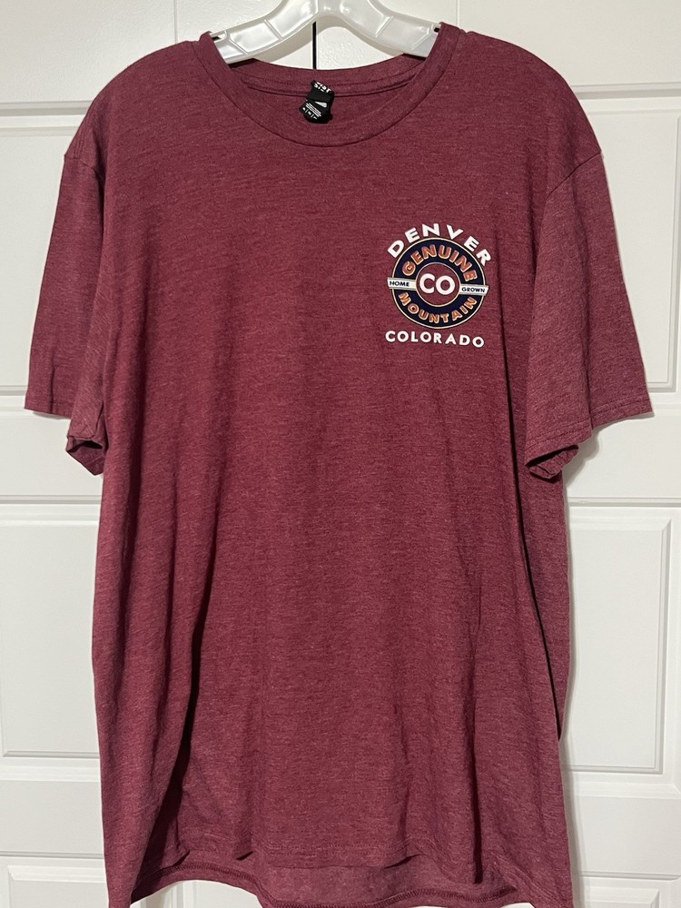 Rocky Mountain High Denver Colorado T Shirt Mens XL Purple Home Grown Graphic