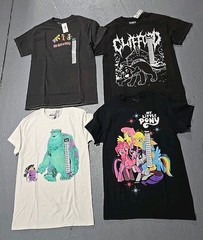 Ed Edd Eddy Clifford Monters Inc My Little Pony T-SHIRT 4pc Lot (Z)