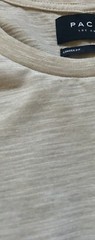New Pacsun men’s Cement Shirt Linen Blend Scallop Hem Longer Fit Top Large