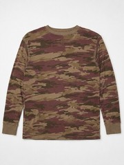 Outdoor Life Thermal Waffle Knit Long Sleeve Camo Shirt Mens XL Purple Brown