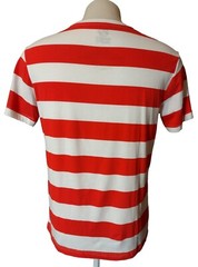 Where’s Waldo Mens Adult Unisex Medium Striped Costume Shirt Cotton/Polyester
