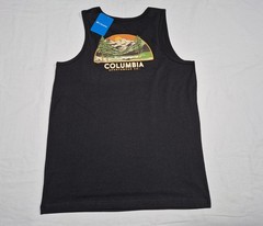 Columbia Men’s Outdoor Graphic Tank Top Black Sleeveless Sports Athletic Gym