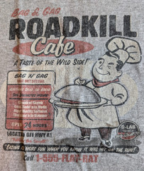 Vintage 90s Roadkill Cafe T-Shirt XL D-Lab The Doctor Heather Gray Boxy Fit