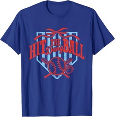 Retro Funny Game Day Baseball Hit The Dang Ball T-Shirt