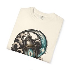 Blackwork Comet Fishing Lure Lantern T-Shirt Graphic